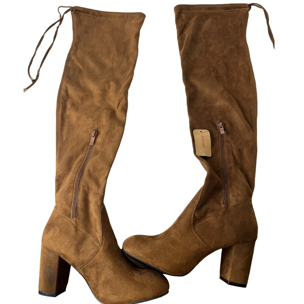 NWT Vepose Suede Knee High Zipper Women's Size 7